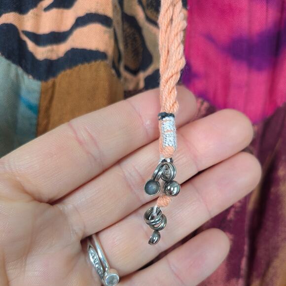 Patchwork Maxi Skirt Os Multi Pink Broomstick Whimsigoth Hippie Elastic Artsy - Picture 6 of 10